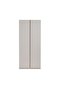 Infinity 2 Door Wardrobe with Shelves - Light Taupe L100xW59xH230cm