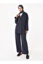 Soft Button Jacket Trousers Double Set - Navy Blue - - 2