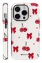 iPhone 16 Pro Max Double Layer Armor Protection Bow Cherry Glossy Premium Protect Phone Case
