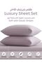 Striped Fitted Sheet Set 150x200 cm Queen – 1 Fitted Sheet + 2 Pillowcases, 30cm Deep - 6