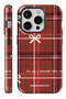 Case for iPhone 12 Pro Dual Layer Shock-Absorbing Protection Bow Plaid Glossy Superior Protect Phone Case