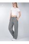 Yüssbutik Waterway Pocket Black and White Striped Loose Leg Trousers with a Cord - 2