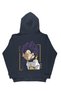 Lenithra Dragon Ball Vegeta Anime Back Printed Unisex Oversize Smoked Hoodie - 3