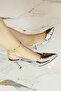Sacha Silver Mirror Open Back Strap Thin Heeled Stiletto Shoes - 4