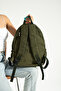 Khaki Unisex Backpack, Travel School Bag with Laptop Support, Original Crinkle Fabric, 20 Lt, 40X30Cm - 2