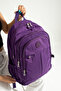 Purple Unisex Backpack, Travel School Bag with Laptop Support, Original Crinkle Fabric, 20 Lt, 40X30Cm - 2