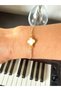 Single Clover Gold Color Women's Bracelet, Standard Size - 2