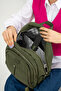 Khaki Unisex Backpack, Travel School Bag with Laptop Support, Original Crinkle Fabric, 20 Lt, 40X30Cm - 5