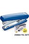 Stapler and Wire Set - No:10, Metal Stapler for Office, School and Home Use, Blue Color