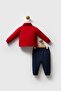 Baby Boy Polo Collar Pique Fabric Bottom Top Set - 4