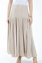 Women's Solid Bottom Midi Flared Skirt