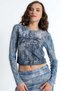 Printed Long-Sleeve Blouse