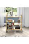 FFD 4-Tier Metal Serving Trolley with Lockable Wheels – Pre Assembled Gold Bar Cart 100x40x90cm - 5