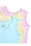 3-Pack Girls' Cotton Vests – Pastel Soft Essentials in Pink, Yellow & Blue - 6