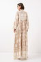 Women's Patterned Hijab Dress Mink 1010 - 5