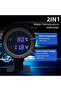 AD Round LCD Digital Display Water Temperature Meter Thermometer Voltmeter Gauge 2in1 Temp Voltag... - 2