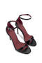 Women's Genuine Leather Black Crocodile Heeled Shoes - 2