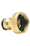 2Pcs 3/4'' Brass Garden Faucet Hose Tap Water Adapter Water Pipe Fittings Female Quick Connector ... - 6