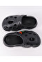 Printed Clogs with Backstraps - Black - 4