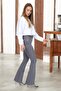 Porven Gray High Waist Flare Jeans - 3