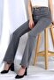 Annetta Spanish Leg Colorfast Gray Stretchy High Waist Denim Pants - 2