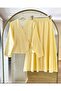 Women's Skirted Kimono Set Yellow Tetesure Set Bottom Top Set - 4
