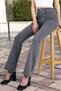 Sophie Spanish Leg Colorfast Gray Stretchy High Waist Denim Pants - 4