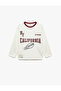 Printed Long Sleeve Crew Neck Cotton T-Shirt