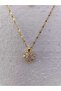 Steel Necklace with Heart Zircon Stone