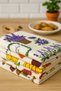Cream Colored 6-Piece Kitchen Towels – 30X50 cm |   Fruit & Coffee Themed Patterned Drying Cloths - 3