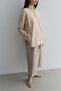 Polo Neck Washed Sweatshirt Stone - 3