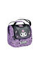 Kuromi First School Bag Set - Original Licensed / Purple Black - Lunch + Box + Pen Holder + Water Bottle Set - 4