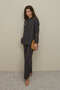 Eyelet Detailed Trouser Suit Anthracite - 6