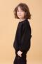 Boy's Crew Neck Hooded Winter 2-Piece Tracksuit Set - Black - 2