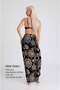 Ancient Roman Embossed Patterned Pareo |   Black Background |   100X145Cm |   Digital Printing |   Chiffon / Satin - 3