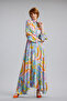Rochie lunga, multicolora