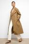Rib Collar Raglan Sleeve Water Repellent Trench Coat Kamel 6758