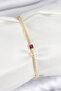 Brass Zircon Stone Square Model Gold Color Women's Bracelet
