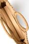 Signature Detailed Camel Color Knitted Straw Bag 3220 - 5