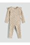 Crew Neck Printed Baby Girl Pajama Set (W5)