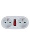Adaptor ELK306W, double, switch ON/OFF White - 2