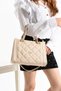 Quilted Patterned Women's Handbag with Chain Strap – Modern Interpretation of Elegance