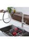 Multi-Mode Inox Kitchen Sink Faucet Matte Gray Faucet Spiral Pull Drop Head Sprinkler