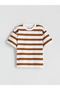Lcw Kids Brown Crew Neck Striped Boys T-Shirt Pack of 2 - 2
