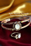 Copper Pure Bracelet and Ring with Reflective Stone Adjustable Very High Quality (Genuine Pure Copper)