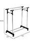 Portable Clothes Hanger with Double Rods - 4