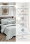 Comforter Set King Size, 8-Pcs, 260x240 cm, Striped Bedding Set, All Season, Microfiber - 6