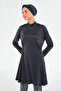 Wide Leg Lycra Full Covered Hijab Swimsuit 3125 Anthracite - 2