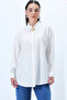 Women's White Oversize Woven Shirt Alc-X14283 - 3