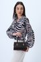 Women's Brown Leather Cord Gold Accessory Detailed Hand and Shoulder Bag Alc-X14354 - 3